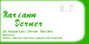 mariann derner business card